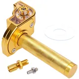 Short-stroke throttle grip yellow CNC for 22mm handlebars for moped, moped 54044