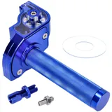 Kurzhubgasgriff blau CNC für 22mm Lenker für Mofa, Moped 54067