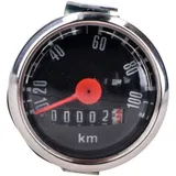 Tachometer 100km/h 48mm schwarz für Hercules, Kreidler, Puch, Zündapp, Miele, DK 54281
