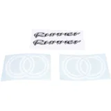 Aufkleberset 3D schwarz 4-teilig für Gilera Runner 50 / 125 / 180 54355