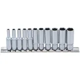 Socket wrench set long 11-piece metric 1/4 inch 4-13mm 54941