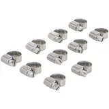 Hose clamp set stainless steel 10-16mm 10-piece 55021