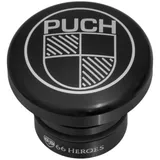 Tank cap 66Heroes with Puch logo round black for Puch Maxi 55380