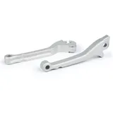 brake lever + clutch lever set BGM PRO CNC, silver matte, ABE for Vespa PX (year 2004-) HENG TONG disc brake BGM4541SKT
