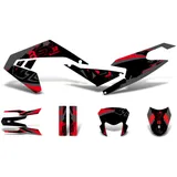 decal set black-red-grey glossy for Aprilia SX50 2018- Euro4 DK-43002