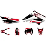 Aufkleber Dekor / Sticker Kit schwarz-weiß-rot matt für Gilera RCR 11-17 DK-43048