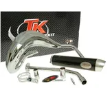 Schalldämpfer Auspuff Turbo Kit Bufanda RQ Chrom für Yamaha DT50 (03-), MBK X-Limit (03-), Malaguti H10535-Q