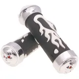 handlebar rubber grip set Custom Flame white IP16338 handlebar rubber grip set Custom Flame white IP16338
