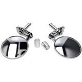 handle bar end mirror set CNC chromed round IP42018