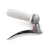 Throttle grip fitting aluminum grey 22mm 105mm for Zündapp, Kreidler, Hercules, Puch, DKW, KTM, moped, moped, mokick MG00000642