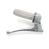 Gasgriff Armatur Grau Aluminium 22mm 105mm 28mm für Zündapp, Kreidler, Hercules, Puch, DKW, KTM, Mofa, Moped, Mokick MG00000643