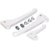 Hebel Set weiß mit Federn und Einstecknippel für Piaggio Ciao, SI, Garelli Moped MG00000903