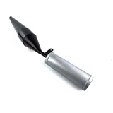 Auspuff Schwarz Silber 28mm 750mm für Simson Schwalbe KR 51, S 50, 70, SR 80, Zündapp, Kreidler, Hercules, Puch, DKW, KTM, Rixe
