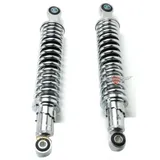 Stoßdämpfer Chrom 310mm Hydraulisch 5-fach einstellbar 10mm/12mm Buchsen für Zündapp GTS, C 50 Sport, KS, Hercules, Kreidler, Pu