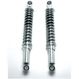 Shock absorber set chrome 365mm 5-way adjustable 8mm mounting for Kreidler Florett K 54 RS, RMC, Zündapp CX 25, 50 Hai Type 448, Shock absorber set chrome 365mm 5-way adjustable 8mm mounting for Kreidler Florett K 54 RS, RMC, Zündapp CX 25, 50 Hai Type 448,