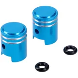 Ventilkappen Satz Aluminium blau Kolbenform MG00002844 Ventilkappen Satz Aluminium blau Kolbenform MG00002844