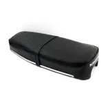 Seat bench black 630mm x 240mm with tool compartment opening and aluminum strips for Kreidler, Florett, K 54 RS, KKR, Mokick MG0