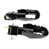 Fußrasten Set Schwarz mit Haltbolzen Feder Sicherungssplint für Yamaha, DT 50, 80, MX MG00022123