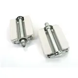 Pedale Weiß Metall Klassik Paar für Zündapp, Kreidler, Hercules, Puch, KTM, DKW, Miele, NSU, Gritzner, Göricke MG00022187