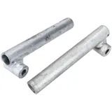 Fußrasten Satz Stahl Silber für Hercules Supra Enduro MG00022260
