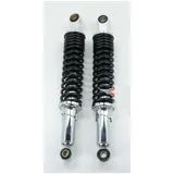 Shock absorber chrome black 310mm 5-way adjustable 10mm/12mm bushes for Zündapp GTS, C 50 Sport, KS, Hercules, Kreidler, Puch mo