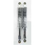 Federbein Chrom 395mm Hydraulisch 5-fach einstellbar 10mm/12mm Buchsen für Zündapp, Hercules, Kreidler, Puch, Mofa, Moped, Mokic