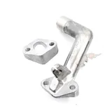 Intake manifold aluminum 14mm slanted with adapter plate for Sachs 504, 505, Hercules Prima, M, DKW, KTM moped, moped, mokick MG