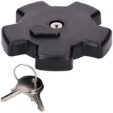 Tankdeckel CAWI abschließbar Kunststoff Schwarz 35mm für Suzuki TS 50 K, GT 80 L, 125, 185, DR MG00071377