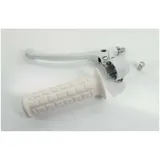 Brake lever complete white with brake lever and rubber grip for Tomos A 3, 35, Zündapp, Kreidler, Hercules, Puch, DKW, KTM, Rixe