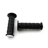 Rubber grip set black chrome caps metal 25/22mm 120mm for Zündapp, Kreidler, Hercules, Puch, Simson S50, S51, S70, SR50, SR80 MG