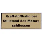 Aufkleber MOGA Kraftstoffhahn schließen 35x16mm für Zündapp, Kreidler, Hercules, Sachs, Puch, KTM, DKW MG00083117