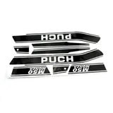 Aufkleber Satz 5 Stück Schwarz/Weiß für Puch M 50 Monza Mokick MG00083176