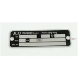 Typenschild Aluminium 56x18mm Schwarz für JLO MG00083271