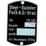 Typenschild Blanko 60 x 40mm für Puch, 175 SVS MG00083287