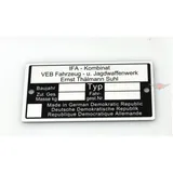 Typenschild Nachbau Maße 73 x 37 0,7mm für Simson KR51/1, KR51/2, S50, S51, S70, SR50, SR80, SR4-2, SR4-3, SR4-4 MG00083319