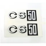 Seitendeckel VerkleidungsAufkleber Weiß Schwarz für Zündapp CS 50 MG00083374