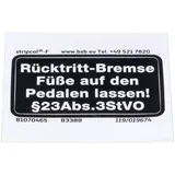 Aufkleber Rahmen Maße 53/27mm Farbe Schwarz Weiß für Hercules, Prima, HR Hobby Rider MG00083388