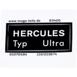 Rahmen Aufkleber MOGA Breit ca. 40mm Hoch 19mm für Hercules K 50 Typ Ultra MG00083405