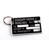 Key fob MOGA sheet metal 40x24mm 1mm thickness for Zündapp MG00083449 Key fob MOGA sheet metal 40x24mm 1mm thickness for Zündapp MG00083449