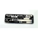 Typenschild für Honda MT 80 MG00083462
