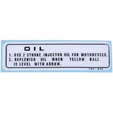 Sticker two-stroke oil 22x75mm for Honda MT, MB 5, 8, 50, 80 MG00083463
