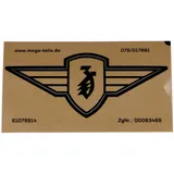 Aufkleber Schutzblech Flügel Logo für Zündapp Bergsteiger, Automatic Mofa 442, 444, R 50 Combinette, CS, CX, Hai, GTS, KS MG0008 Aufkleber Schutzblech Flügel Logo für Zündapp Bergsteiger, Automatic Mofa 442, 444, R 50 Combinette, CS, CX, Hai, GTS, KS MG0008
