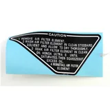 Luftfilter Aufkleber Maße 100 x 49mm für Honda MT 5, 50, 8, 80, MB 80 MG00083475