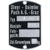 Typenschild Rahmen 60x40mm für Puch N 50 MG00083503
