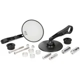 Spiegel-Set MOTO NOSTRA 1409 Aluminium CNC 95mm Rund Lenkerenden schwarz matt MN1409BK