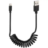 USB-Spiralkabel / -Ladekabel Typ USB-A auf Lightning 100cm schwarz OL-38701 USB-Spiralkabel / -Ladekabel Typ USB-A auf Lightning 100cm schwarz OL-38701