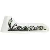 Emblem Logo Schild / Schriftzug "Vespa" schwarzchrom OEM 150x50mm für Vespa GT, LX, LXV, S, GTS, GTV PI-672061