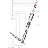 Scheibe Stoßdämpfer Ø 13x37 mm (d) 6,0mm, vorne, oben SIP Performance für Vespa 50-125, PV, ET3, PK50, S, XL (I) 47852