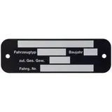 Type Plate "PIAGGIO&CO. Genova" for Vespa all German models ´67, all Italian models 46228