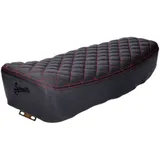 Sitzbankbezug Schmitt Raute gesteppt, schwarz / rot für Simson S50, S51, S70 STT49206